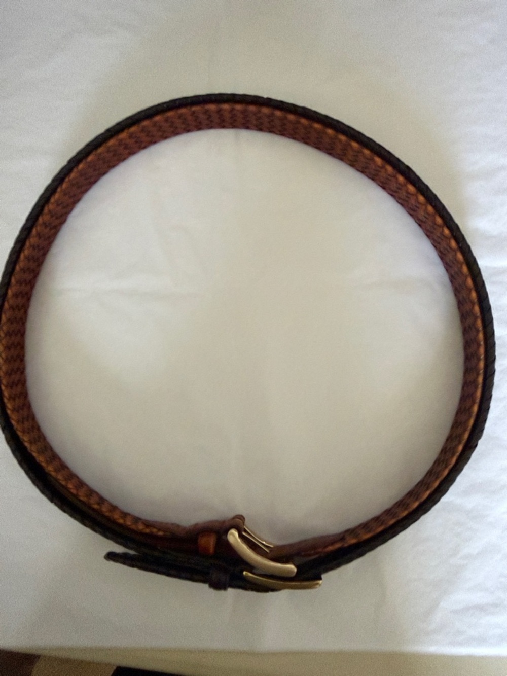 Dockers 2 Braided Leather Belts with Gold Buckle